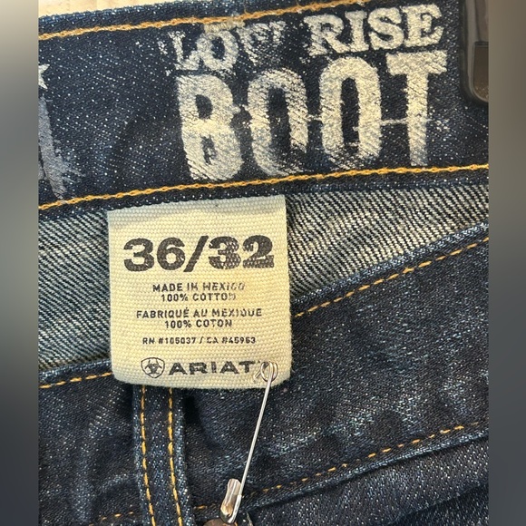 NWOT Ariat Low Rise Boot Cut Mens Jeans 36x32 - Picture 3 of 4